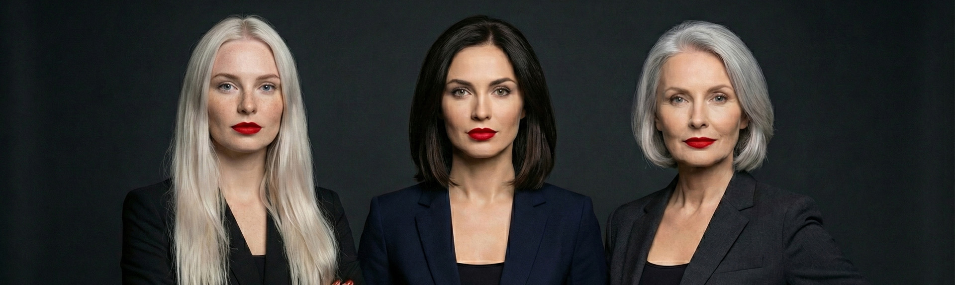 kobiety w czerwonej szmince